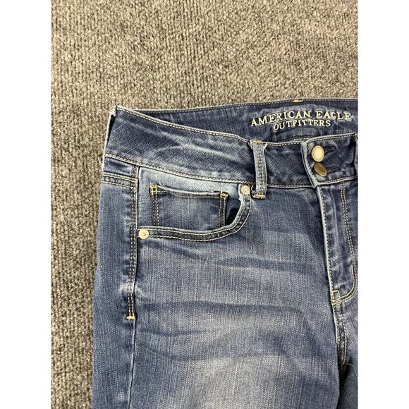 American Eagle Outfitters Super Stretch Artist Crop Denim Jeans Size 8R - Picture 2 of 12